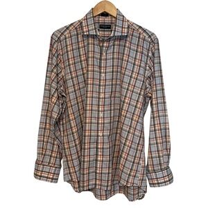 PETER MILLAR COLLECTION Plaid Long Sleeve Button Down Shirt Men’s Size Large